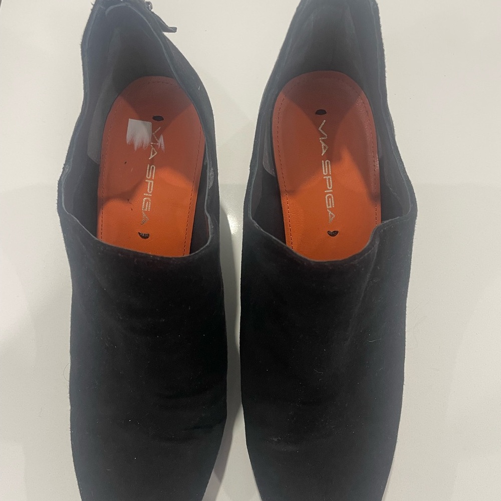 Via Spiga Black Suede Booties.